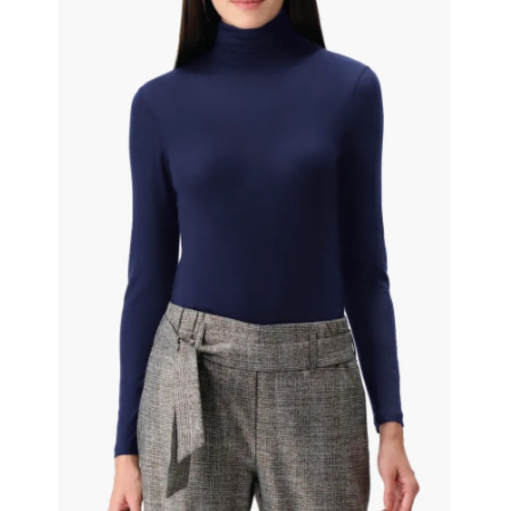 Orublu Women's Blue Perfect Line Long Sleeve Turtleneck Sweater Size Small NWT